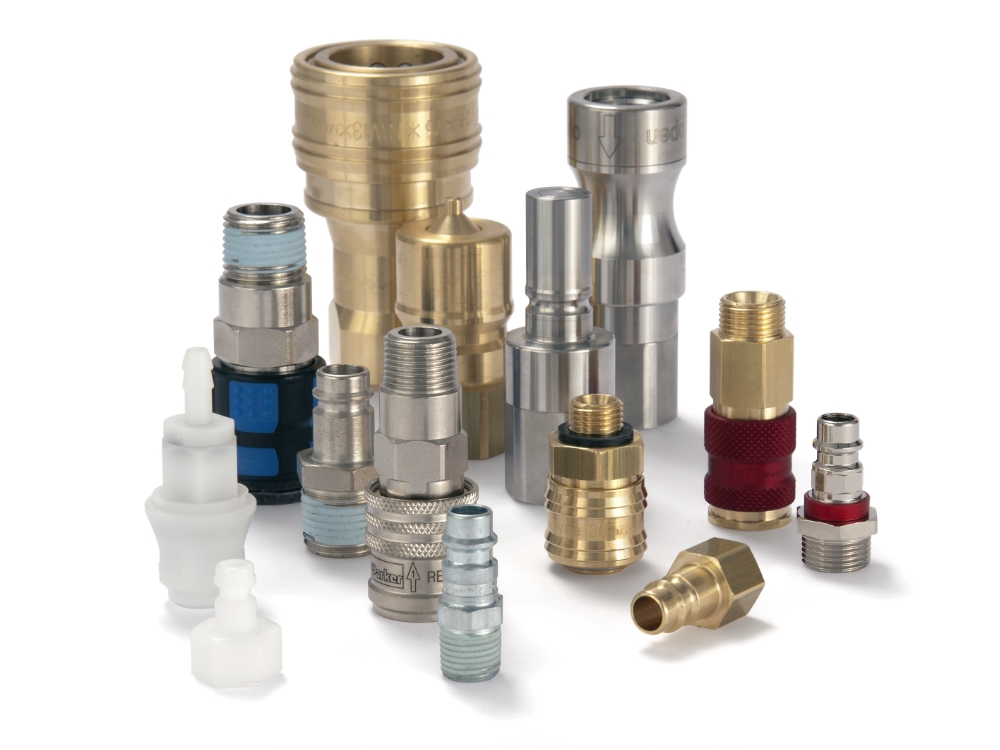 Connectors to water for use in the plastics industry