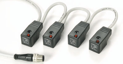 Magnetic tracker  pistons, switches and electrical plugs, extension cords  (plug/ socket ).